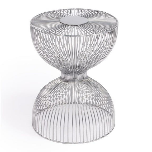 Beaumont Lane Silver Metal End Table