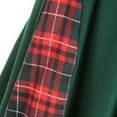 thumbnail image 3 of JINMGG Womens Plus Size Clearance $5 Women Short Sleeve Plaid Panel Bow Tie Vintage Rockabilly Style A Line Dress Green S, 3 of 5