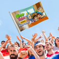 thumbnail image 4 of Fondo de Omar y Hana Bandera impresa con temática, regalo perfecto para fanáticos, amigos y familiares, y adecuada para actividades al aire libre e interiores, decoraciones de fiesta. 60*90CM, 4 of 6