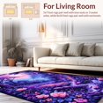 thumbnail image 2 of ODIKA 3'x5' Machine Washable Non-Slip Area Rug, Charming Mythical Landscape Design High Traffic Rug, Purple, 29218, 2 of 7