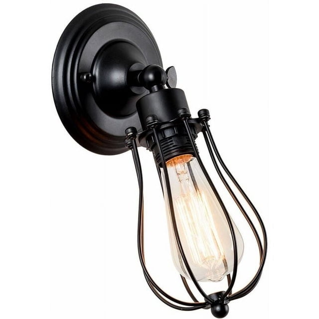 Lámpara colgante de diseño industrial con cuello de cisne y jaula de alambre de metal rústico para cafetería, fácil instalación que garantiza una instalación rápida en cualquier espacio