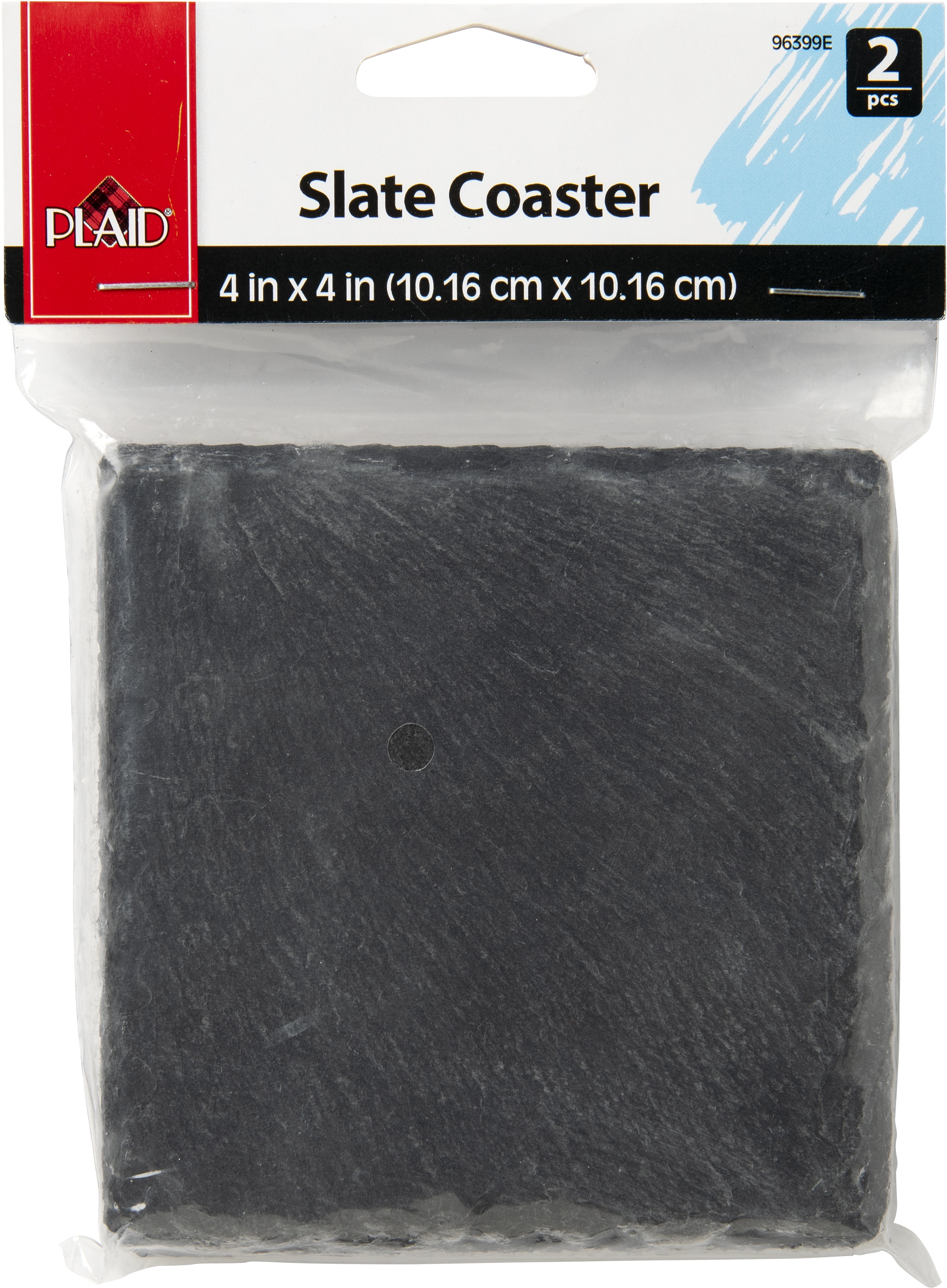 Plaid 96399 Craft Surface Square Coasters Slate 2 Piece 4 X 4 Walmart Com Walmart Com