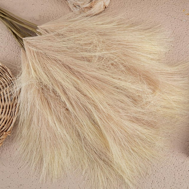 Faux Pampas Grass,5pcs Artificial Pampas Grass,30in Fluffy Fake Pompous Grass,Dried Pompas Grass