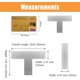 thumbnail image 2 of 10-Pack T-Shaped Square Handles, Cabinet Handles with One Hole for Cabinet, Wardrobe, Bathroom, Dresser Door Knobs, Brushed Satin Nickel, 2 of 5