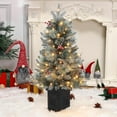 thumbnail image 4 of Senfot 3 Ft Prelit Christmas Tree, Mini Xmas Tree with 78 Led Lights, Small Tabletop Artificial Christmas Tree for Indoor Outdoor Christmas Decorations, 4 of 8