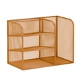thumbnail image 3 of Rongfmy Desk Organizer File Holder Desktop File Organizer for Dorm Office Stationery Gold, 3 of 9