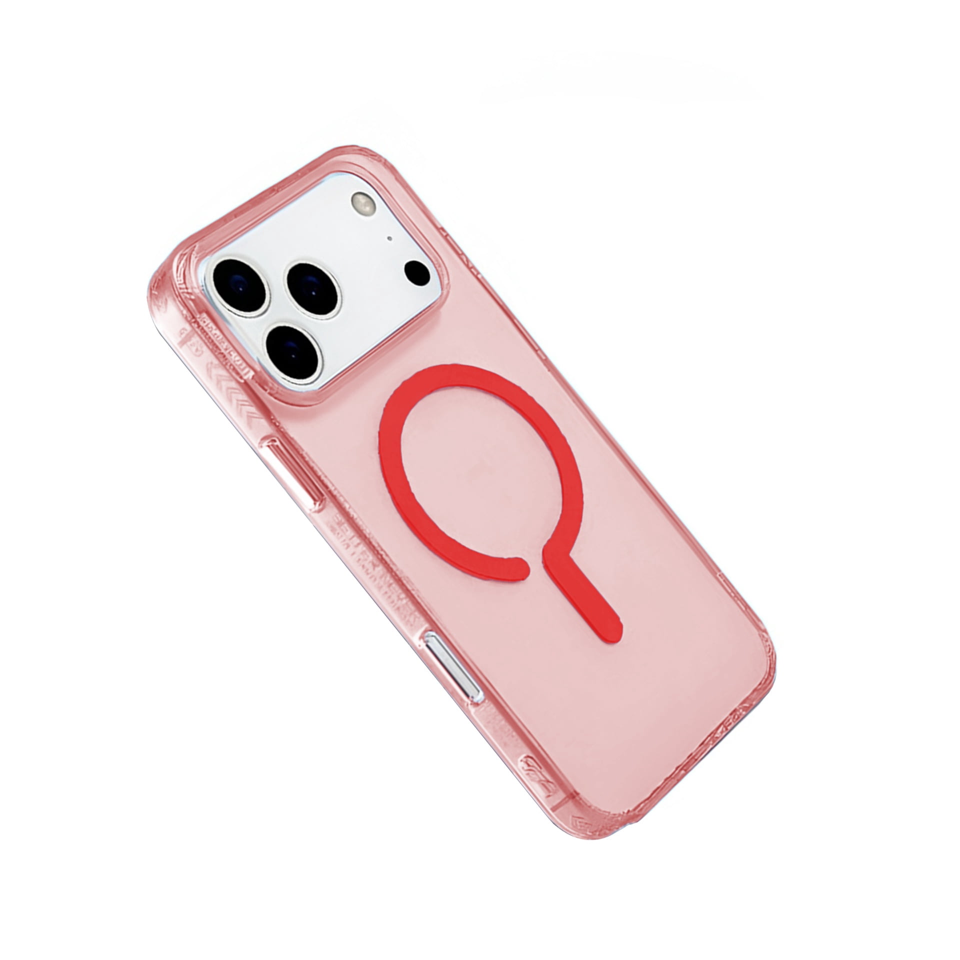 Bright Tone Clear MagSafe-Ready Case for iPhone 17 Pro Max - Red