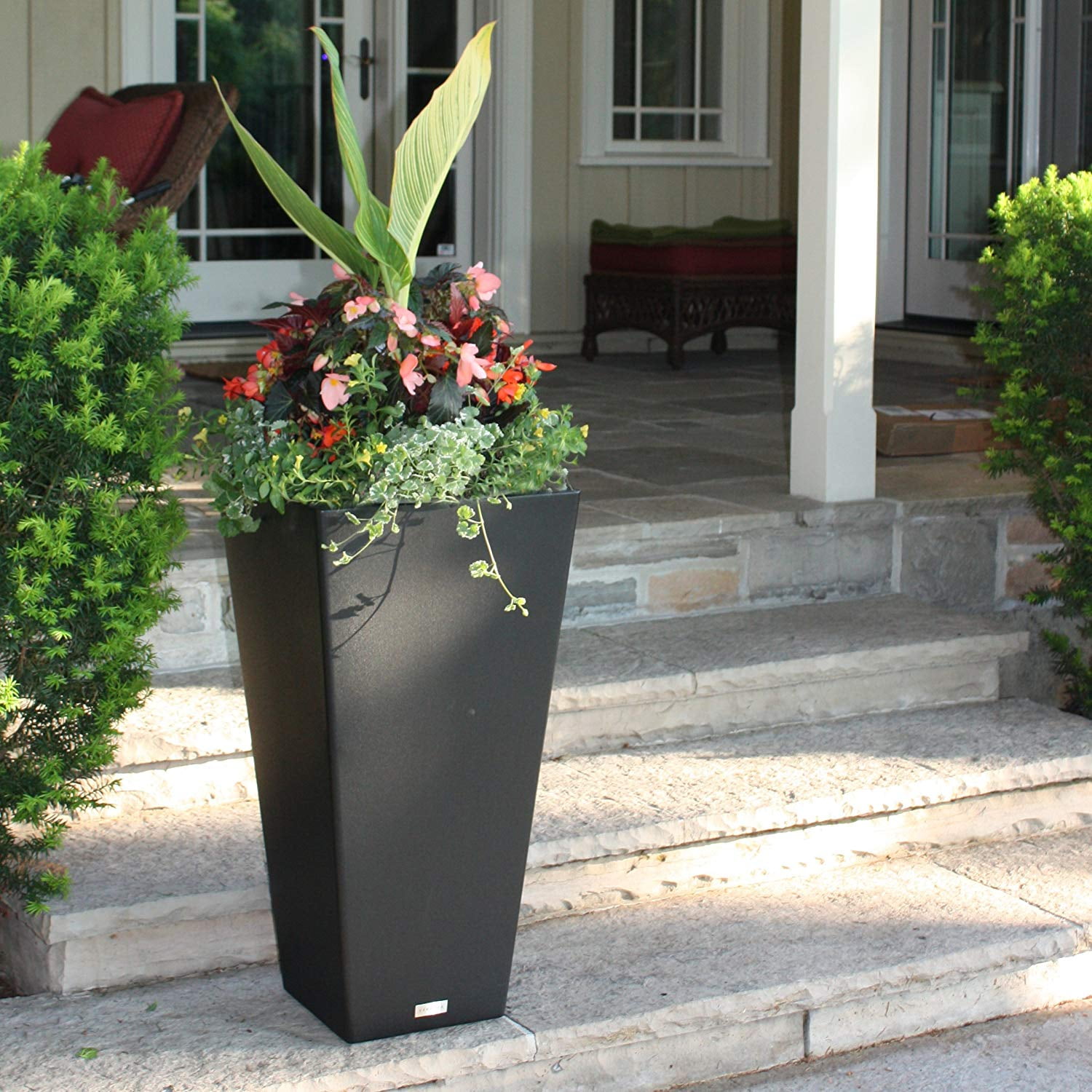 Veradek VResin Taper Tall Planter Black 30 in. eBay