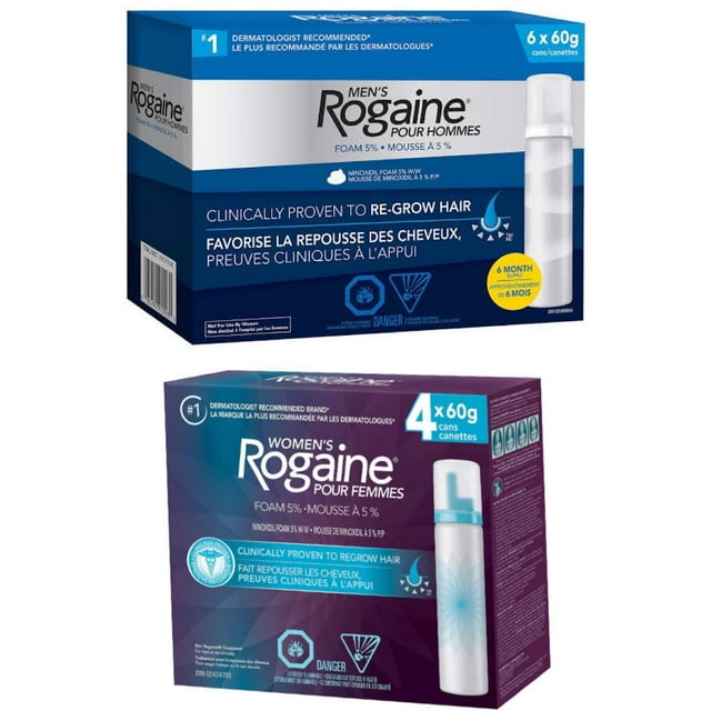 Rogaine Mousse de Minoxidil 5 % pour Hommes et Femmes