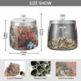 thumbnail image 2 of Yayeee Ashtray with Lid for Cigarette Smokeless Stainless Steel Home Ash Holder, Red Vibrant Flowers, 2 of 7