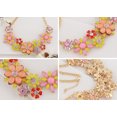 thumbnail image 4 of Cluster Flower Necklace Boho Enamel Sparkle Chunky Crystal Party Holiday Jewelry for Women, Multicolor-1, 4 of 5