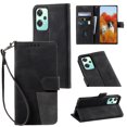 thumbnail image 1 of Splicing Wallet Case for OnePlus Nord CE 2 5G,Wrist Strap Card Slots PU Leather Wallet Protection Case Magnetic Closure Stand Flip Case Cover for OnePlus Nord CE 2 5G,Black, 1 of 9