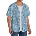 thumbnail image 2 of Saiise Scooby-Doo Ai Mens Front Pocket Hawaiian Shirts Casual Floral Shirts Short Sleeve Button Down Beach Tropical Shirts, 2 of 6