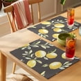 thumbnail image 4 of Summer Yellow Lemon Placemats Set of 4 Watercolor Botanical Modern Art Place Mats Indoor Wipeable Table Mats Washable Cloth Dining Table Placemats for Kitchen Holiday Party Home Decor 13x19 Inch, 4 of 9