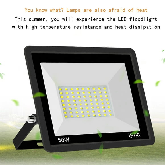 Meitianfacai 50W LED Floods Super Bright 3000LM 6000K Daylight IP66 Security Outdoor LED Arenas Lights Commercial Lighting Floodlight, Black