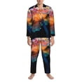 thumbnail image 3 of Balery Bioluminescent Underwater Flower Pijama para Hombre de Dos Piezas con Manga Larga, Conjunto de Dormir y Descanso Suave con Bolsillos-Large, 3 of 7