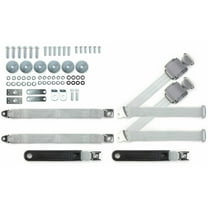 1955-1957 Tri-Five Chevy Retractable Shoulder Safety Seat Belt Kit Pushbutton