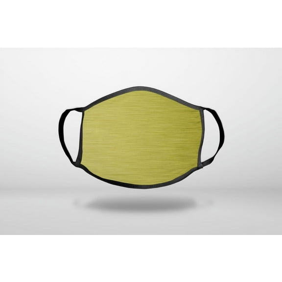 Yellow Stainless Steel Image Print - 3-Ply Reusable Soft Cloth Face Covering, Unisex, Cotton Inner Layer