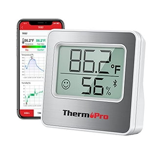 Thermopro Tp359w Bluetooth Hygrometer Thermometer, 260ft Wireless Remote  Temperature And Humidity Monitor, With Large Backlit Lcd In Black : Target