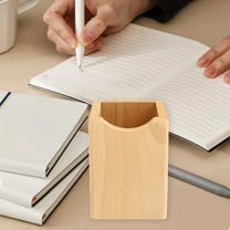 Openpig Natural Wooden Pen Box Desktop Stationery Organizer Creative Simple Solid Wood Pencil Holder for Office Supplies