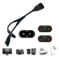 thumbnail image 2 of IEC320 C8 2Pin Male to 2xC7 Female Y Split Power Cable C8 to 2 C7 IEC320 2Pin Figure 8 Male to 2 Female Cord, 2 of 9