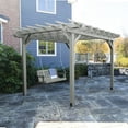 thumbnail image 2 of Highwood Bodhi 10' x 12' Pergola Set with 5ft Lehigh Porch Swing - Outdoor, Eco-friendly, Synthetic Wood, 2 of 7