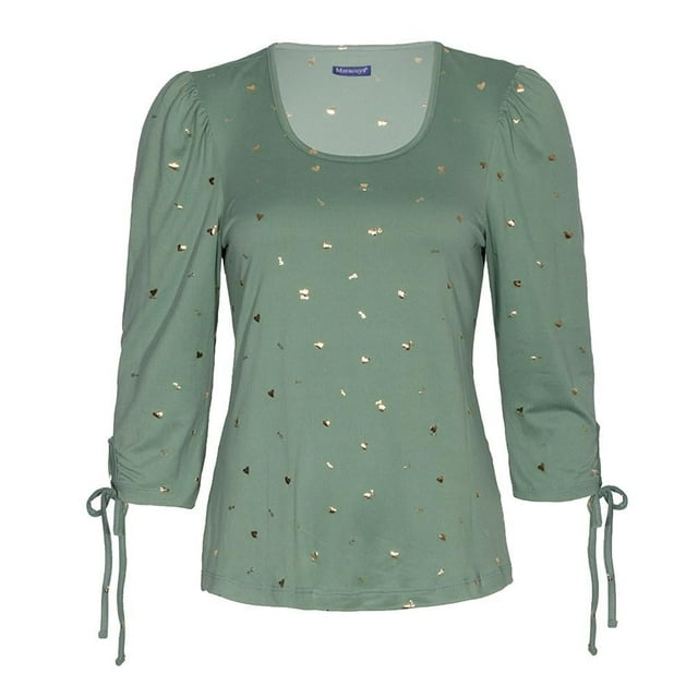 Blusa Maracuyá Talla M Manga al Codo Verde