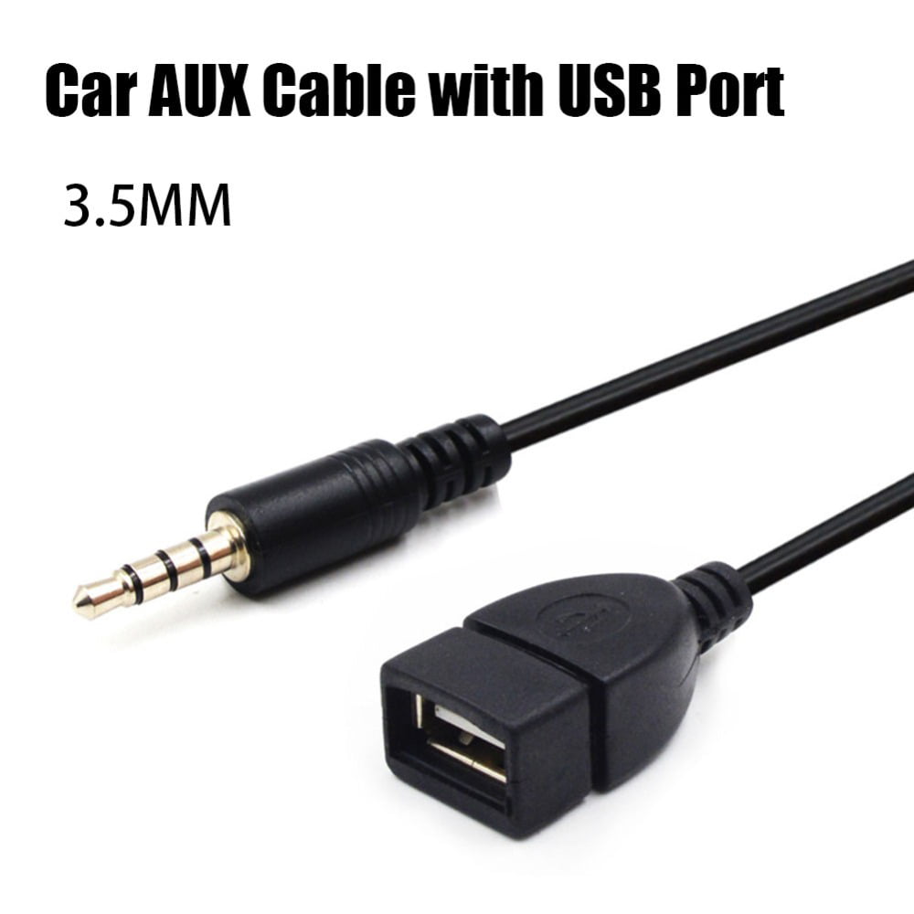 3.5mm Male AUX Audio Plug Jack to USB 2.0  Converter Cable Cord Car Gx