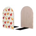thumbnail image 2 of Naloa Colorful Flower Chickens 2 Pcs Bookend Large Capacity Office Book Ends for Home Office Library School Study Decoration, 2 of 8