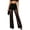 Black 03, variant on Karymi Capri Pants for Women Solid Floral Lace Sheer Flare Long Pants, Elastic High Waist See-Through Casual Trousers With Lined Short For Party Club Daily Women's Pants