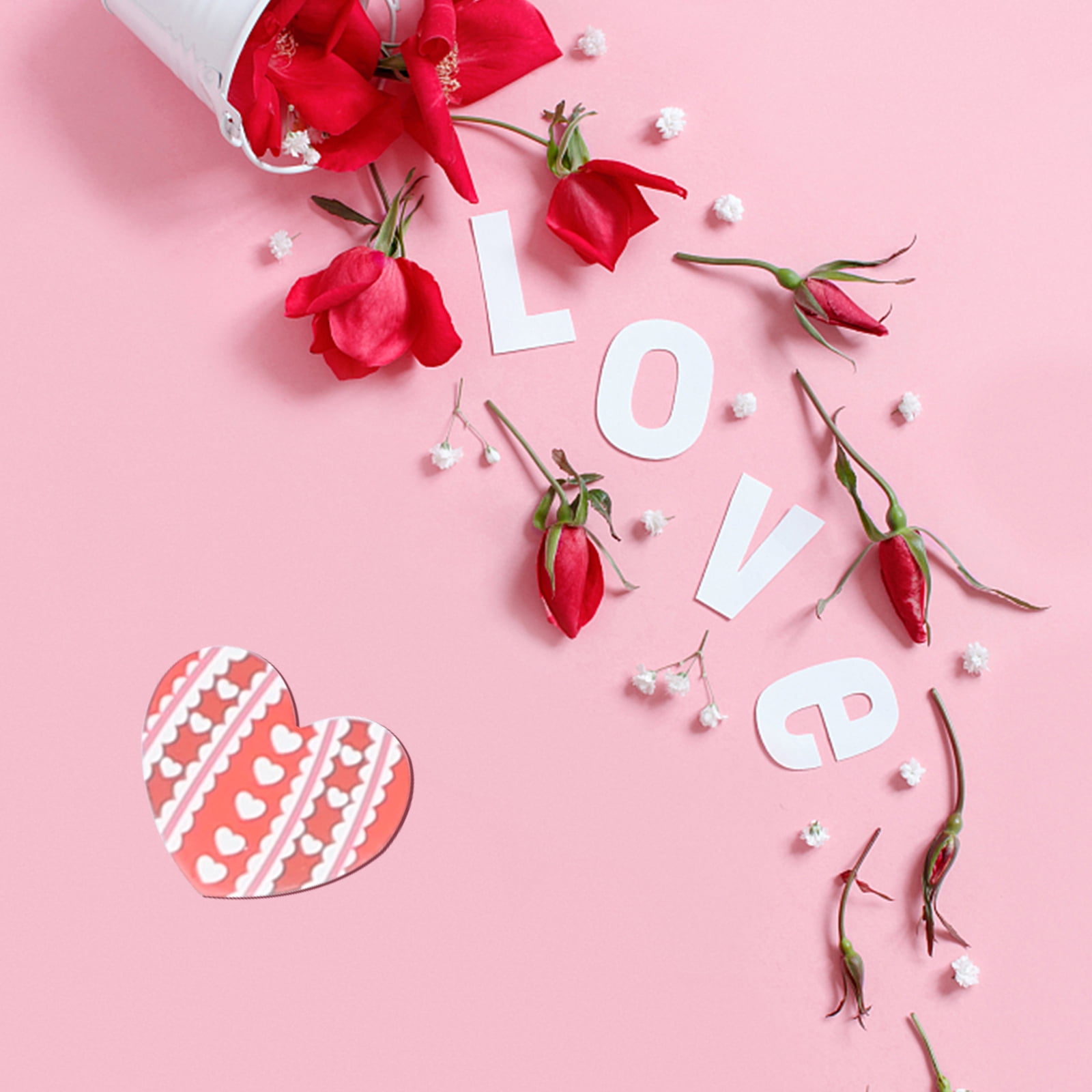 5-Pack Valentine’s Day Love Stickers for Envelopes, Romantic Heart Decals for Couples, Wedding and Decoration