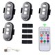 thumbnail image 1 of Luces LED Advertencia Emergencia Estroboscópicas Inalámbricas 8 Colores Con Control Remoto (4PCS), 1 of 9