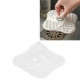 thumbnail image 4 of Drain Hair Catcher Sink, Handle Design Sink Plug Stopper Non Slip TPR Silicone Resin With Bottom Suction Cup For Kitchen For Washing Machine For Shower White, 4 of 8