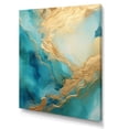 thumbnail image 2 of Designart "Alchemical Spiral Of Gold Teal Oceans II" Abstract Spirals Canvas Wall Art, 2 of 7