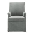 thumbnail image 4 of Wovenbyrd Lakeshore Classic Covered Dining Chair, Wood Frame - Spa Blue and White Stripe, 4 of 12