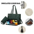 thumbnail image 6 of The Ultimate 2 in 1 Tote Bag Lunch Bag Combo, Large Tote Bag with Lunch Compartment, Lunch Tote Bag for Women, Convertible Laptop Bag Work Bag Handbag for Business, Office (Black), 6 of 12