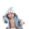thumbnail image 1 of Baby Classic Robe Requin en Éponge Bleue, Bleu, 0-9 Mois, 1 of 1