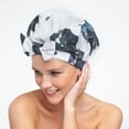 Kitsch Luxury Shower Cap for Women Waterproof, Reusable Shower Caps