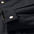 thumbnail image 5 of Winter Jackets for Men Casual Zippered Lapel Collar Multi Pocket Warm Outerwear Long Sleeved Hoodless Button Windbreaker Jacket Fashion Casual Coats, 5 of 6