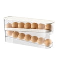 thumbnail image 4 of Rack,Auto Rolling Fridge Egg Organizer Saving Eggs Dispenser For Refrigerator Storager Home Egg Holder 1 Pack, 4 of 8