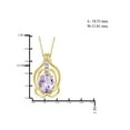 thumbnail image 3 of JewelersClub Silver Necklaces for Women –Silver Necklace for Women 14K Gold Plated Silver – Pink Amethyst Necklace Centerpiece, White Diamond Accents – Hypoallergenic Pendant, 3 of 4