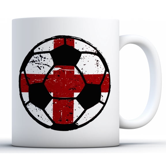 Awkward Styles England Soccer Ball Coffee Mug England Coffee Mugs English Flag Mug English Travel Mug for Men and Women Amazing Soccer Gifts England Flag Mug Gifts from England England 2018 Mug