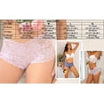 thumbnail image 3 of Women's Lace Hipster Panty - Semi-Sheer Seamless Soft Underwear with Cotton Liner, 3 of 7