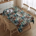 thumbnail image 2 of Multicolor Bigfoot and Text Pattern Rectangle Tablecloth 60"x84",Waterproof Polyester Rectangle Table Cloth, Wipeable Spillproof Polyester Tablecloth for Dining, Camping, Indoor and Outdoor, 2 of 5