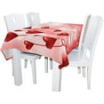 thumbnail image 2 of GZHJMY Valentines Day Rectangle Tablecloth 54"(W) x 72"(L), Red Love Heart Modern Table Linen Cloth Cover for Kitchen Dining Room Party Home Decor, 2 of 6