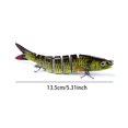 thumbnail image 2 of Señuelo de pesca multiarticulado cebo duro realista cebo de baño de 8 segmentos para lubina (D), 2 of 6