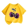 thumbnail image 5 of RMGVDSD Girls T Shirts Summer Fashion Graphic T-Shirt Short Sleeve Crewneck Tops Loose Casual Tees Shirts for Kids 2-4 Years, 5 of 5