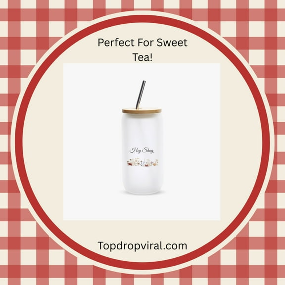 16OZ Hey Shug Frosted Glass Cups