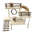 thumbnail image 1 of Juguete de hámster, con escalera para trepar, escaleras de patio de natural, de conejillo de para suministros para mascotas,, 1 of 5