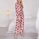 thumbnail image 3 of Balery Cute Ladybugs 1 Conjunto de Pijama con Estampado para Mujer, Conjunto de Dos Piezas con Manga Larga, Ropa de Dormir Suave con Bolsillos, Pijamas Cómodos-Medium, 3 of 7
